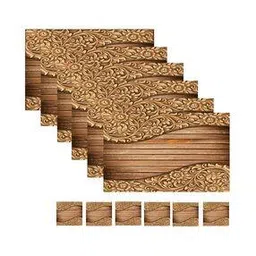 revexo Waterproof Placemats with 6 Pcs Tea Coasters Set-picture-49