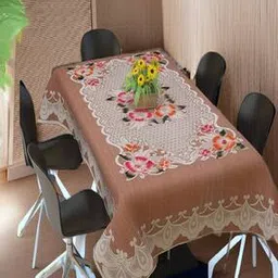 cread craft Floral Print 4-Seater Anti Slip Rectangular Table Cover-picture-20