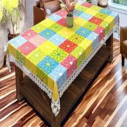 cread craft Floral Print 4-Seater Anti Slip Rectangular Table Cover-picture-21