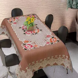 cread craft 4-Seater Floral Print Table Cover image 1