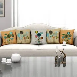 homewards Set of 5 Printed Cushion Covers 16" x 16"-picture-39