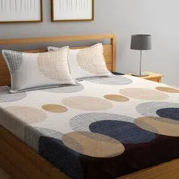 300 TC Woolen Printed Double Bedsheet with 2 Pillow Covers-image-42