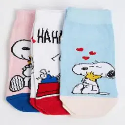 max Girls Snoopy Patterned Socks - Pack of 3-picture-25