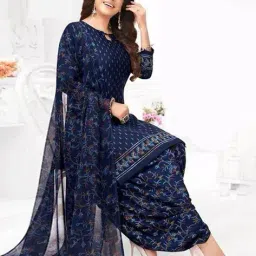 simplyethnic  Women Printed 3-Piece Unstitched Dress Material image 1