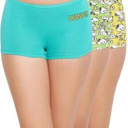 clovia Women Pack of 3 Printed Boyshorts with Elasticated Waistband-picture-28