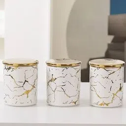 umai Set of 3 Printed Ceramic Storage Jars with Lid-picture-30