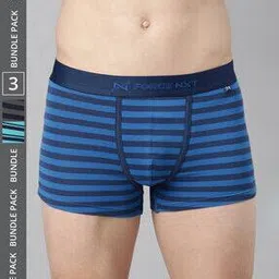 force nxt Pack of 3 Striped Trunks-picture-43