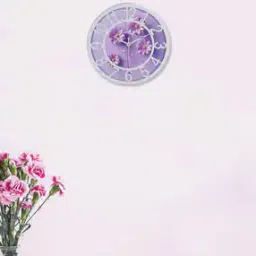 random Floral Print Round Shaped Wall Clock-picture-31