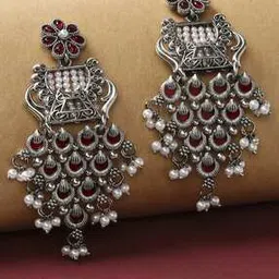 fabula Women Silver-Plated Dangler Earrings-picture-48