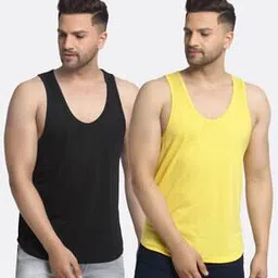 friskers Pack of 2 Sleeveless Gym Vests-picture-30