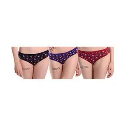 viral girl Pack of 3 Floral Print Hipster Panties-picture-45