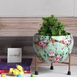 ecofynd Set of 2 Metal Pot with Stand-picture-16