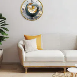 random Printed Round Analogue Wall Clock image 1