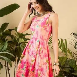 mabish by sonal jain Women Floral Print Fit & Flare Dress-picture-43