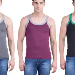 dollar bigboss Pack of 3 Men Solid Premium Cotton Racerback Styled Gym Vest-picture-13