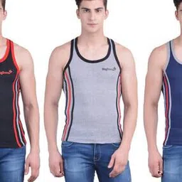 dollar bigboss Pack of 3 Men Solid Cotton Racerback Styled Gym Vest-picture-52