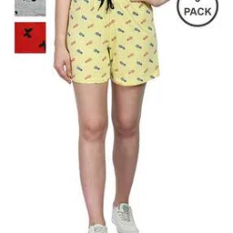 indiweaves Pack of 3 Printed High-Rise Shorts-picture-26