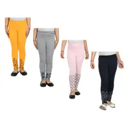 indiweaves Pack of 4 Floral Print Leggings-picture-20