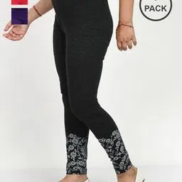 indiweaves Pack of 3 Floral Print Leggings-picture-24