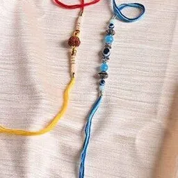 jewelz Sets of 2 Evil-Eye & Rudraksh Tie-Up Rakhis-picture-20