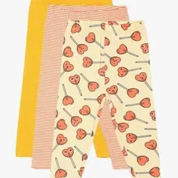 miniklub Girls Pack of 3 Printed Leggings-picture-45