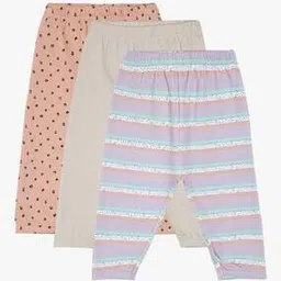 miniklub Girls Pack of 3 Printed Cotton Leggings-picture-43
