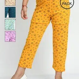 indiweaves Pack of 5 Printed Pyjamas with Elasticated Waist-picture-41