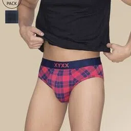 xyxx Pack of 2 Checked Briefs with Elasticated Waistband-picture-40