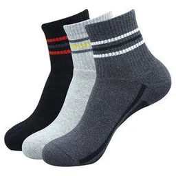 balenzia Pack of 3 Striped Ankle-Length Socks-picture-22