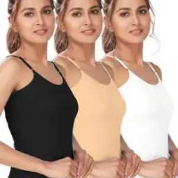 alba Pack of 3 Cotton Scoop-Neck Camisoles-picture-32