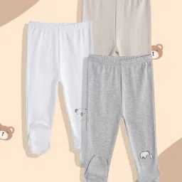 mothercare Infants Pack of 3 Printed Leggings with Elasticated Waist image 1