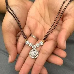 glowzi American Diamond-Studded Beaded Mangalsutra-picture-23