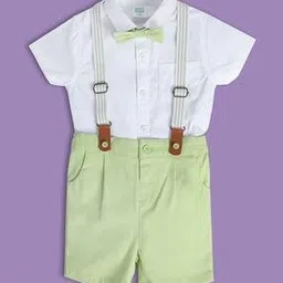 miniklub Boys Cotton Shirt with Shorts & Suspender Set-picture-44