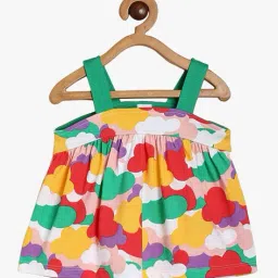 miniklub Girls Colourblock Cotton Square-Neck Top image 1