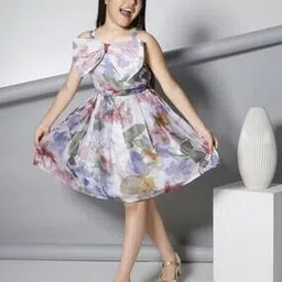 peppermint  Girls Floral A-line Dress-picture-12