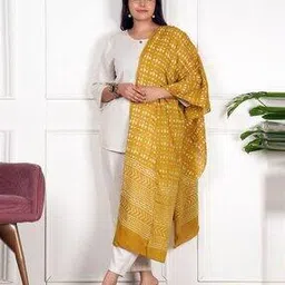 Women Ethnic Micro Print Stole-image-94