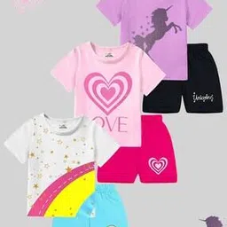 kuchipoo Girls Cartoon Shorts with Top-picture-38