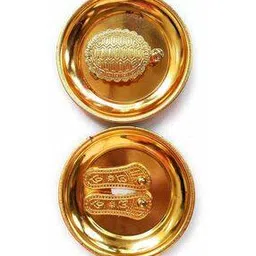 navyaksh Yellow Kachua Plate & Laxmi Charan Religious Showpiece-picture-20