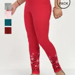 indiweaves Pack of 5 Floral Print Leggings-picture-16