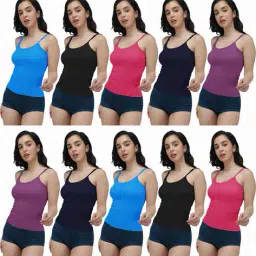 amul comfy   Pack of 10 Cotton Cut and Sew Camisole image 1