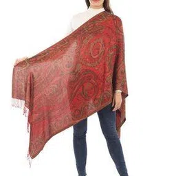 muffly Tasseled Stole with Indian Pattern-picture-49
