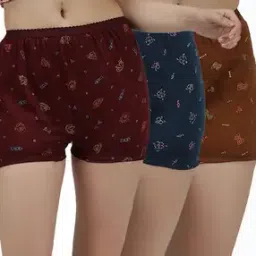 amul comfy Floral Regular Fit Boyshorts Pack Of 3-picture-12