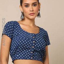 indie picks Block Print Front-Open Blouse-picture-33