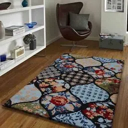 presto Floral Pattern Rectangular Carpet-picture-52