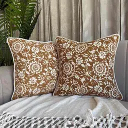 export house Premium Designer Embroidery Pillow Cover  image 1