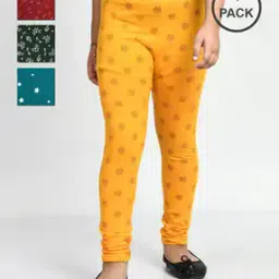 pixie n prince Pack of 4 Ankle-Length Floral Print Leggings-picture-33