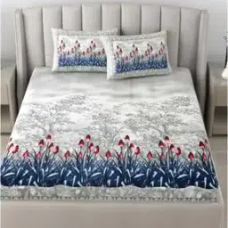 haus & kinder 144 TC Printed Double Bedsheet with Pillow Covers -picture-19