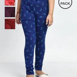 pixie n prince Pack of 4 Ankle-Length Floral Print Leggings-picture-10