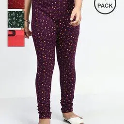 pixie n prince Pack of 4 Ankle-Length Floral Print Leggings-picture-46