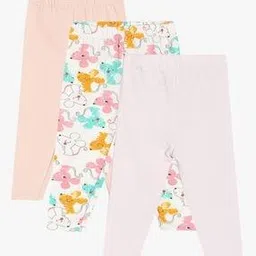 mini klub Girls Pack of 3 Printed Cotton Leggings-picture-21